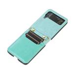 For Samsung Galaxy Z Flip3 5G Stitching Color Fold Leather Phone Case with Card Slot(Blue)