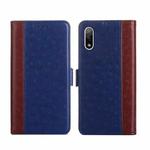 For Sony Xperia Ace II Ostrich Texture Flip Leather Phone Case(Blue)