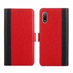 For Sony Xperia Ace II Ostrich Texture Flip Leather Phone Case(Red)