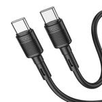 hoco X83 60W USB-C / Type-C to USB-C / Type-C Victory Charging Data Cable，Length：1m(Black)
