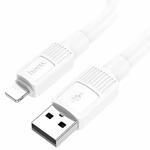 hoco X84 2.4A USB to 8 Pin Solid Charging Data Cable，Length：1m(White)