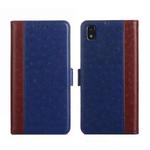 For ZTE Blade L210 Ostrich Texture Flip Leather Phone Case(Blue)