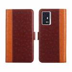 For ZTE Axon 30 Pro 5G Ostrich Texture Flip Leather Phone Case(Brown)