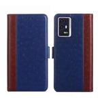 For ZTE Axon 30 Pro 5G Ostrich Texture Flip Leather Phone Case(Blue)