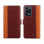 For ZTE Axon 30 Ultra 5G Ostrich Texture Flip Leather Phone Case(Brown)