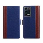 For ZTE Axon 30 Ultra 5G Ostrich Texture Flip Leather Phone Case(Blue)