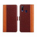 For ZTE Libero 5G Ostrich Texture Flip Leather Phone Case(Brown)