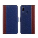 For ZTE Libero 5G Ostrich Texture Flip Leather Phone Case(Blue)