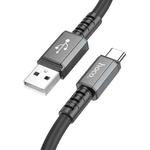 hoco X85 3A USB to USB-C / Type-C Strength Charging Data Cable，Length：1m(Black)
