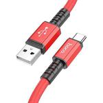 hoco X85 3A USB to USB-C / Type-C Strength Charging Data Cable，Length：1m(Red)