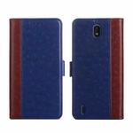 For Nokia C01 Plus / C1 2nd Editon Ostrich Texture Flip Leather Phone Case(Blue)