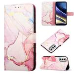 For Motorola Moto G52j 5G PT003 Marble Pattern Flip Leather Phone Case(LS005)