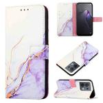 For OPPO Reno8 PT003 Marble Pattern Flip Leather Phone Case(LS006)