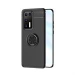 For Huawei P40 Lenuo Shockproof TPU Protective Case with Invisible Holder(Black)
