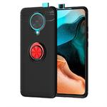 For Xiaomi Redmi K30 Pro Lenuo Shockproof TPU Protective Case with Invisible Holder(Black + Red)
