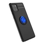 For Galaxy A81 Lenuo Shockproof TPU Protective Case with Invisible Holder(Black + Blue)