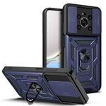 For Honor X9 5G/X9 4G Sliding Camera Design TPU + PC Phone Case(Blue)