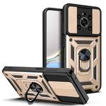 For Honor X9 5G/X9 4G Sliding Camera Design TPU + PC Phone Case(Gold)