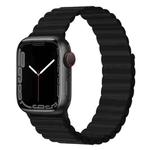 Silicone Magnet Watch Band For Apple Watch Ultra 49mm / Series 8&7 45mm / SE 2&6&SE&5&4 44mm / 3&2&1 42mm(Black)