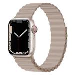 Silicone Magnet Watch Band For Apple Watch Ultra 49mm / Series 8&7 45mm / SE 2&6&SE&5&4 44mm / 3&2&1 42mm(Khaki)