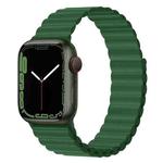 Silicone Magnet Watch Band For Apple Watch Ultra 49mm / Series 8&7 45mm / SE 2&6&SE&5&4 44mm / 3&2&1 42mm(Grass Green)
