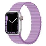 Silicone Magnet Watch Band For Apple Watch Ultra 49mm / Series 8&7 45mm / SE 2&6&SE&5&4 44mm / 3&2&1 42mm(Purple)