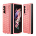 For Samsung Galaxy Z Fold3 5G DUX DUCIS Venice Series Shockproof Genuine Leather Phone Case(Pink)