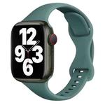 Small Waist Butterfly Buckle Watch Band For Apple Watch Series 8&7 41mm / SE 2&6&SE&5&4 40mm / 3&2&1 38mm(Pine Needle Green)