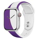 Painted Silicone Watch Band For Apple Watch Series 7 41mm / 6&SE&5&4 40mm / 3&2&1 38mm(Purple White)