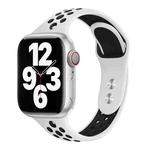Double Nail Small Waist Watch Band For Apple Watch Ultra 49mm / Series 8&7 45mm / SE 2&6&SE&5&4 44mm / 3&2&1 42mm(White Black)