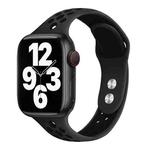 Double Nail Small Waist Watch Band For Apple Watch Ultra 49mm / Series 8&7 45mm / SE 2&6&SE&5&4 44mm / 3&2&1 42mm(Dark Grey Black)