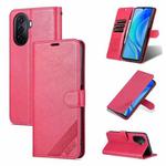 For Huawei Enjoy 50/Nova Y70/Nova Y70 Plus AZNS Sheepskin Texture Flip Leather Phone Case(Red)