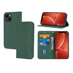 For iPhone 14 Plus Woven Texture Leather Case (Green)