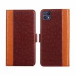 For Motorola Moto G50 5G Ostrich Texture Flip Leather Phone Case(Brown)