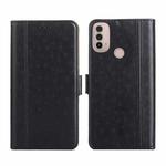 For Motorola Moto E40 Ostrich Texture Flip Leather Phone Case(Black)