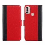 For Motorola Moto E40 Ostrich Texture Flip Leather Phone Case(Red)