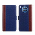 For Huawei nova 8i Ostrich Texture Flip Leather Phone Case(Blue)