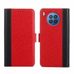 For Huawei nova 8i Ostrich Texture Flip Leather Phone Case(Red)