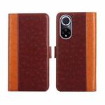 For Huawei nova 9 Ostrich Texture Flip Leather Phone Case(Brown)