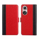 For Honor 50 Pro Ostrich Texture Flip Leather Phone Case(Red)