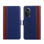 For Honor 50 SE Ostrich Texture Flip Leather Phone Case(Blue)
