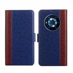 For Honor Magic3 Ostrich Texture Flip Leather Phone Case(Blue)