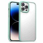 For iPhone 14 Pro Max Clear Acrylic + TPU Phone Case (Green)