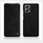 For Xiaomi Redmi Note 11T Pro/11T Pro+ 5G/Poco X4 GT 5G NILLKIN QIN Series Crazy Horse Texture Leather Phone Case(Black)