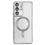 For Samsung Galaxy S22 5G Electroplated Frame MagSafe Magnetic Phone Case(Silver)