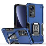 For Xiaomi 12/12S Ring Holder Non-slip Armor Phone Case(Blue)