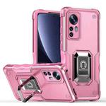 For Xiaomi 12/12S Ring Holder Non-slip Armor Phone Case(Pink)