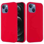 For iPhone 14 Plus Shockproof Silicone Magsafe Case (Red)