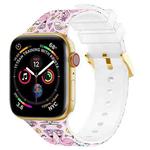 Square Buckle Color Printing Watch Band For Apple Watch Ultra 49mm / Series 8&7 45mm / SE 2&6&SE&5&4 44mm / 3&2&1 42mm(Flamingo 1)