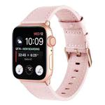 Universal Genuine Leather Watch Band For Apple Watch Series 8&7 41mm / SE 2&6&SE&5&4 40mm / 3&2&1 38mm(Pink)